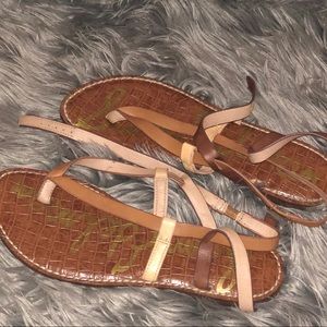 Sam Edelman multi tan strappy sandals